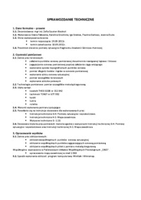 Sprawozdanie techniczne zlecenia: pomiary sytuacyjne fragmentu Akademii Górniczo-Hutniczej