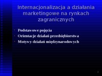 Strategie marketingowe koncernów międzynarodowych - prezentacja