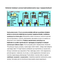 Schemat instalacji i proces hydroodsiarczania - wykład