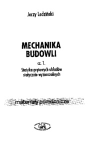 Mechanika Budowli - skrypt