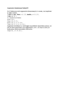 Argumenty domniemane funkcji II-opracowanie
