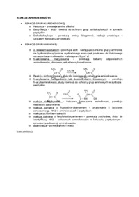Budowa, reakcje aminokwasów - wykład