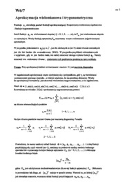 Aproksymacja wielomianowa i trygonometryczna - opracowanie