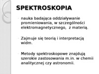 SPEKTROSKOPIA - zasada działania spektroskopii