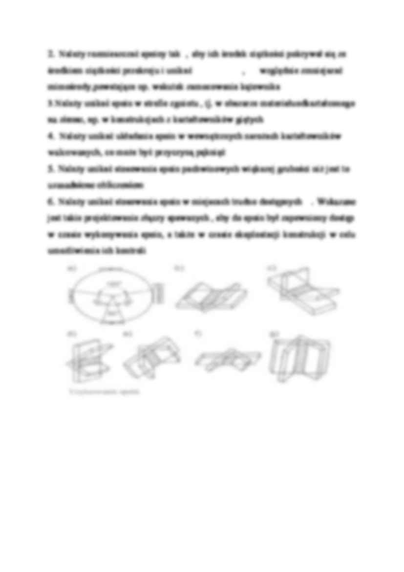 Połączenia spawane - rodzaje spoin i ogólne zasady konstruowania - strona 2