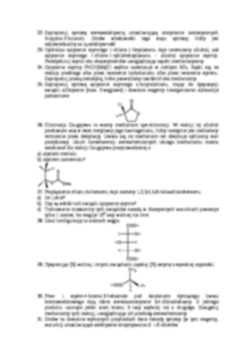 Pytania na egzamin - Stereochemia - strona 3