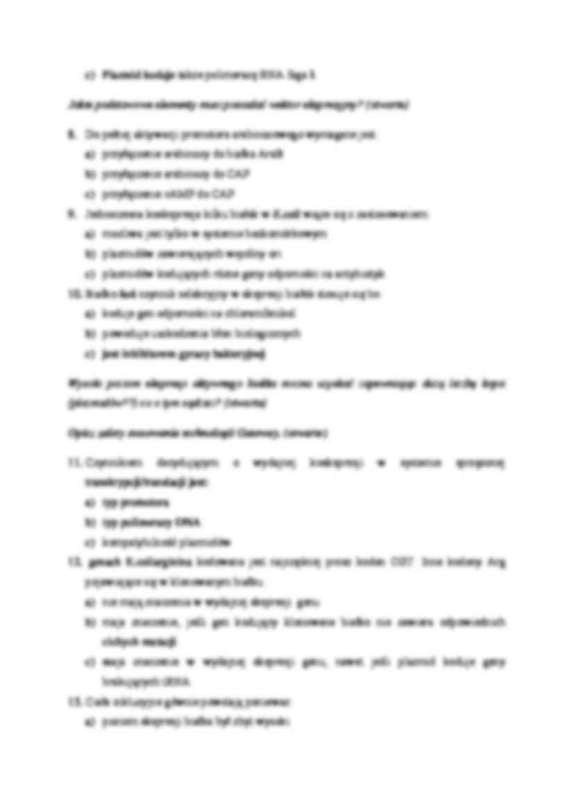 Modyfikacje enzymów - pytania na egzamin - strona 2