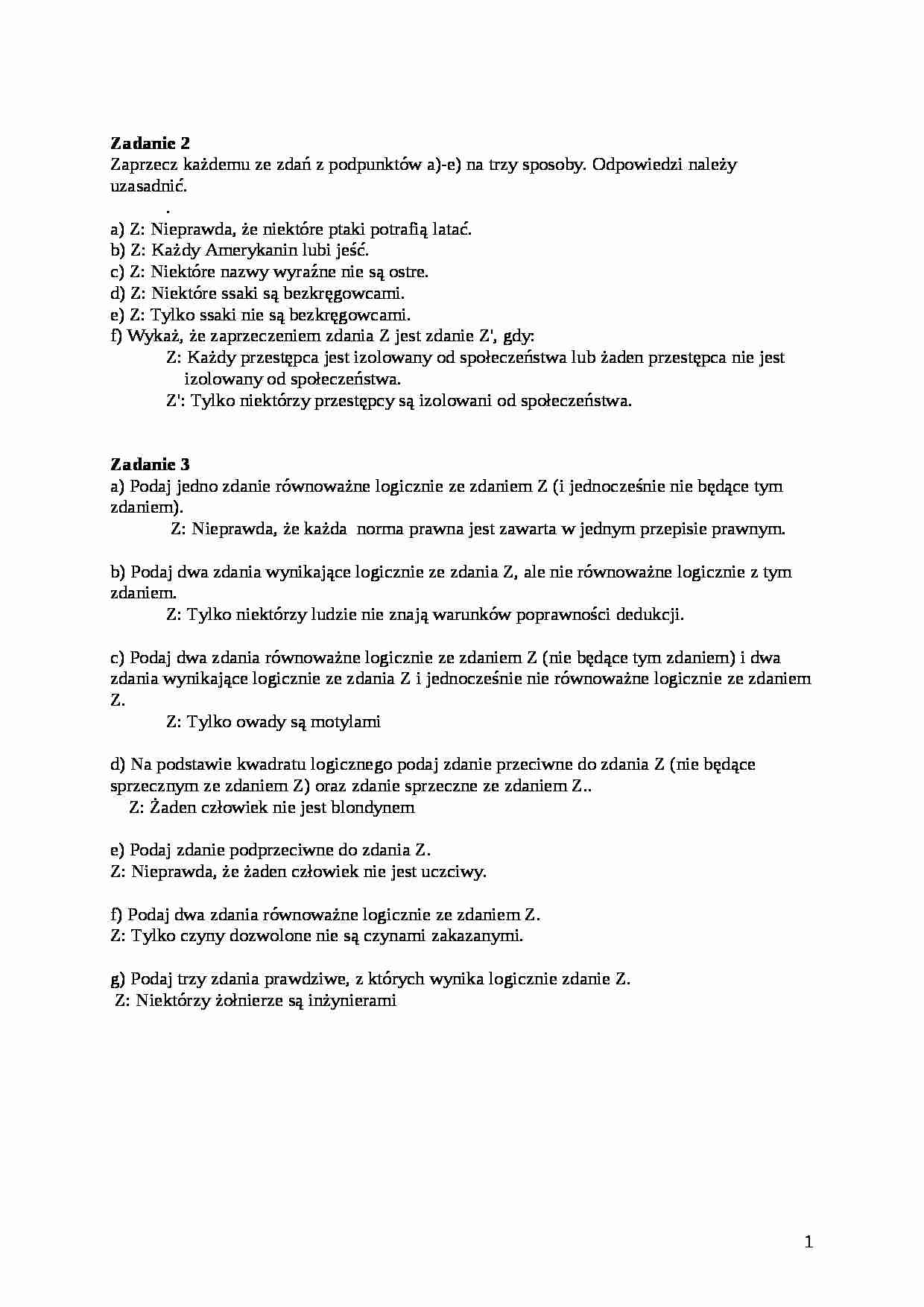  Rozwiązanie zadań 2 i 3 - strona 1