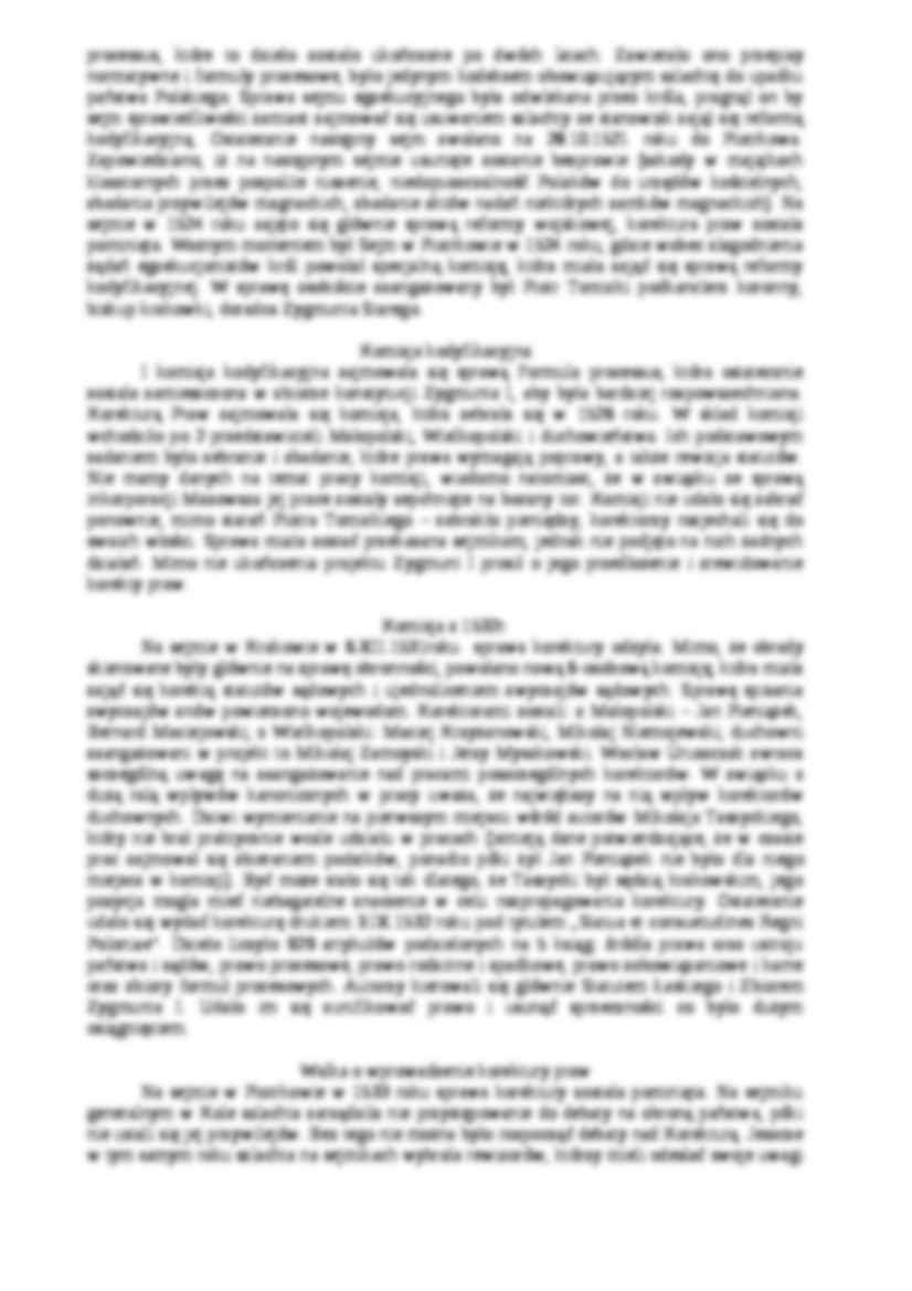  Próba kodyfikacji prawa polskiego w pierwszej połowie XVI wieku-opracowanie - strona 2