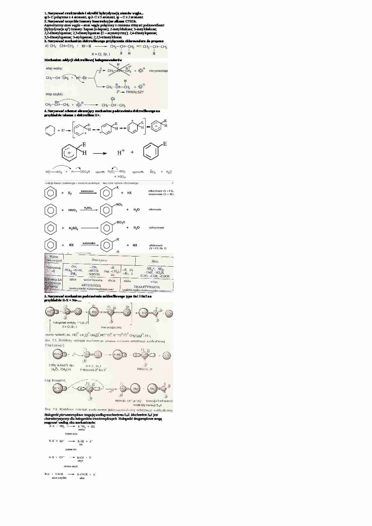 Chemia organiczna - test - strona 1