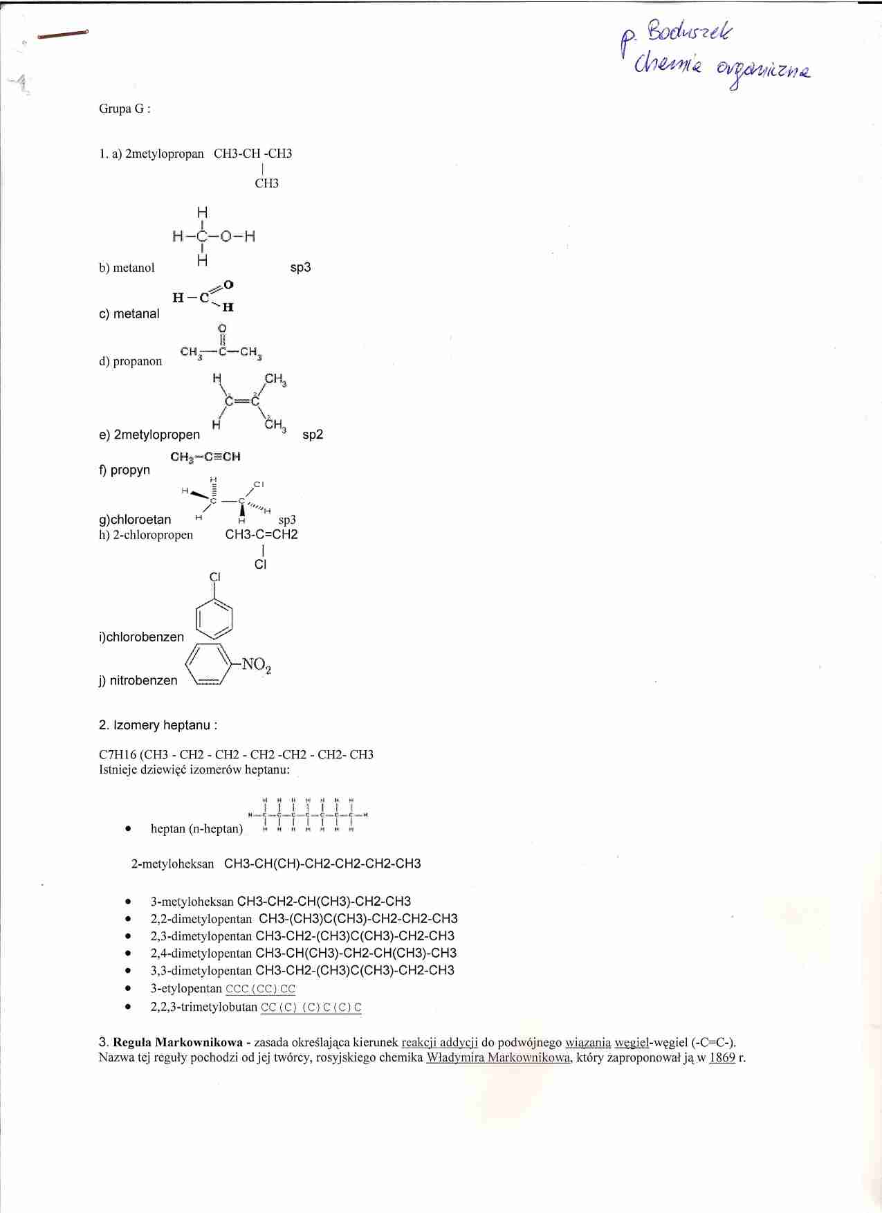 chemia organiczna - egzamin - propanon - strona 1