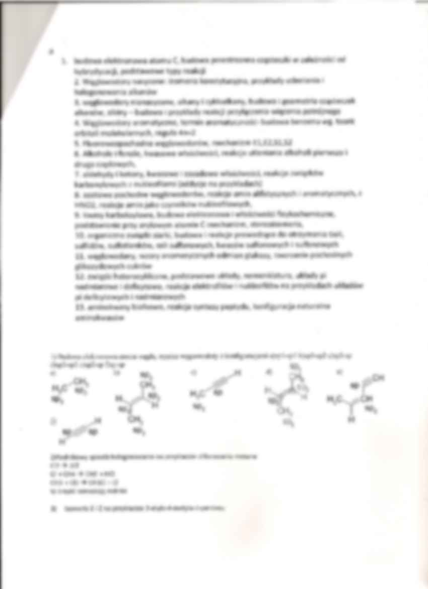 Chemia organiczna - Atom węgla - egzamin - strona 3