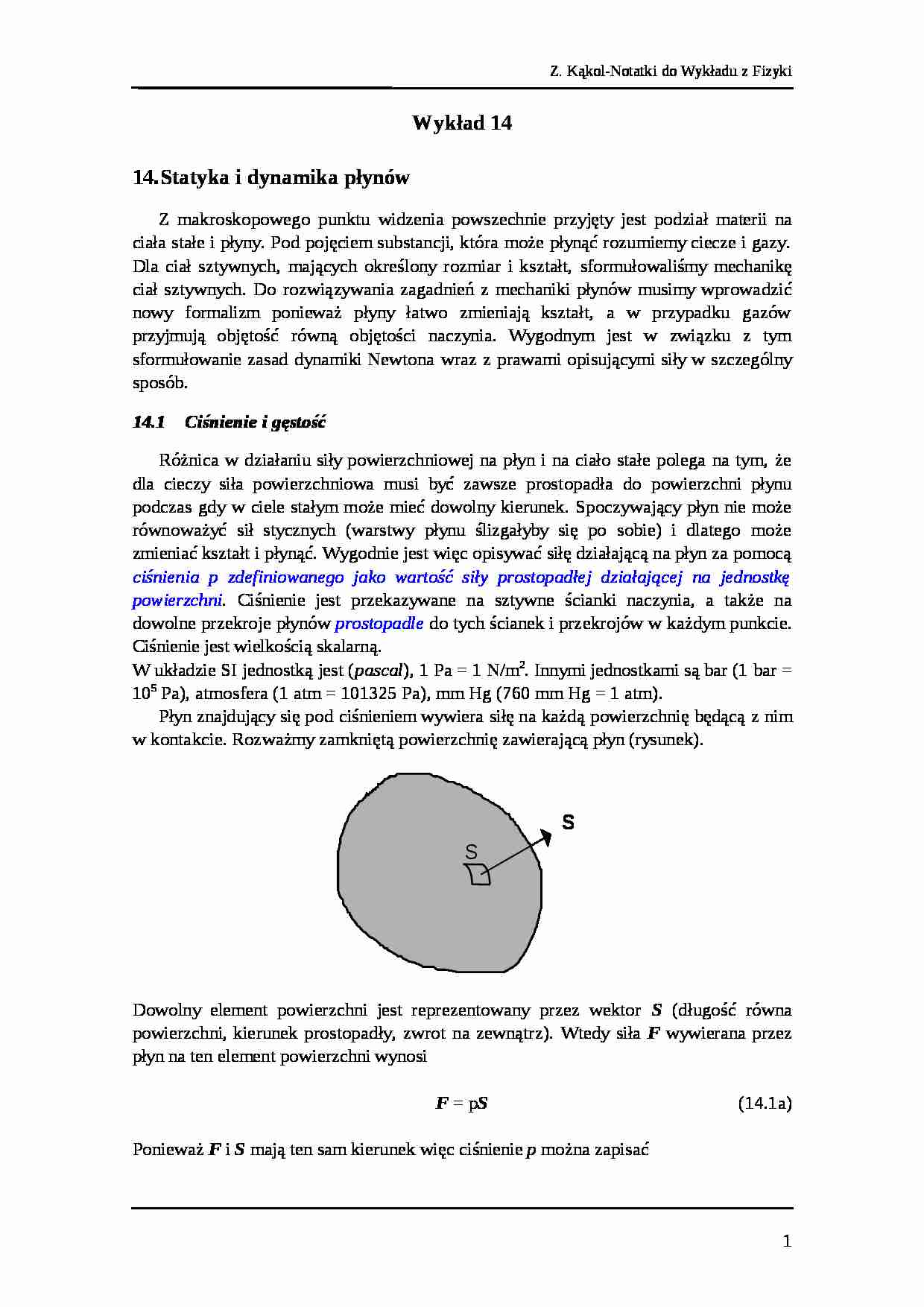 Wykład 14 fizyka - strona 1