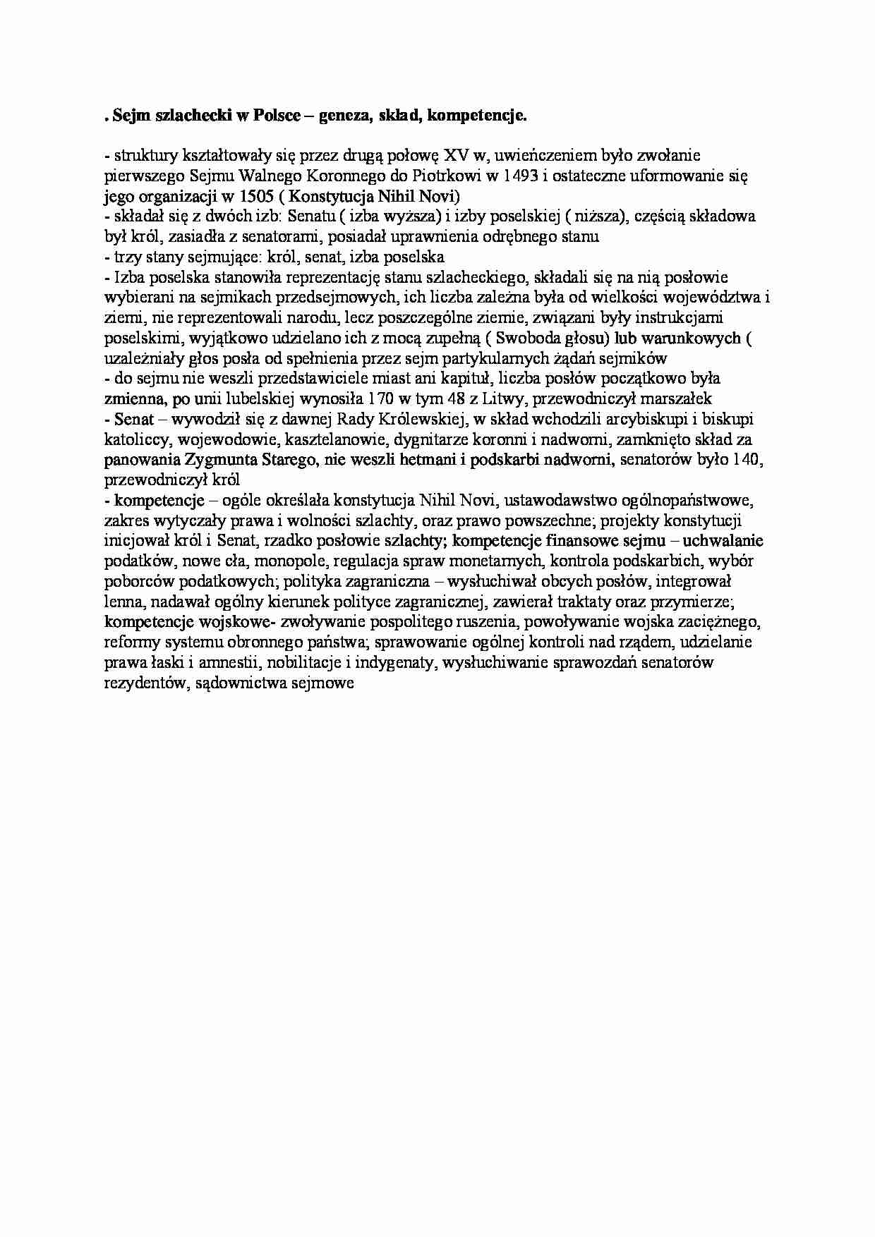 Sejm szlachecki w Polsce - wstęp - strona 1