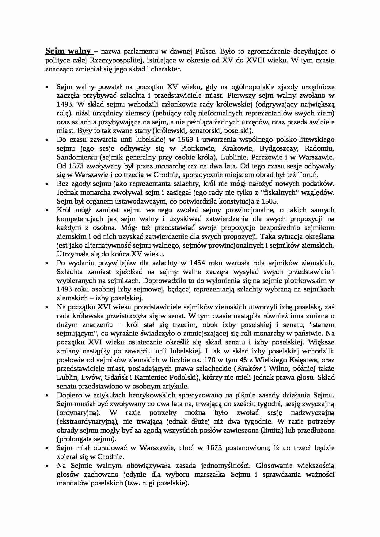 Sejm walny - omówienie - strona 1