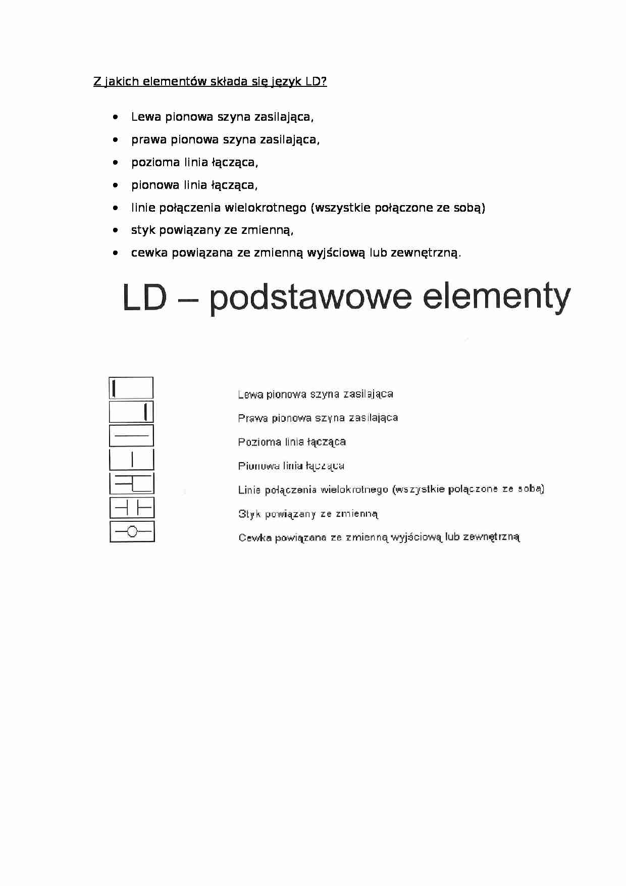 Z jakich elementów składa się język LD - strona 1