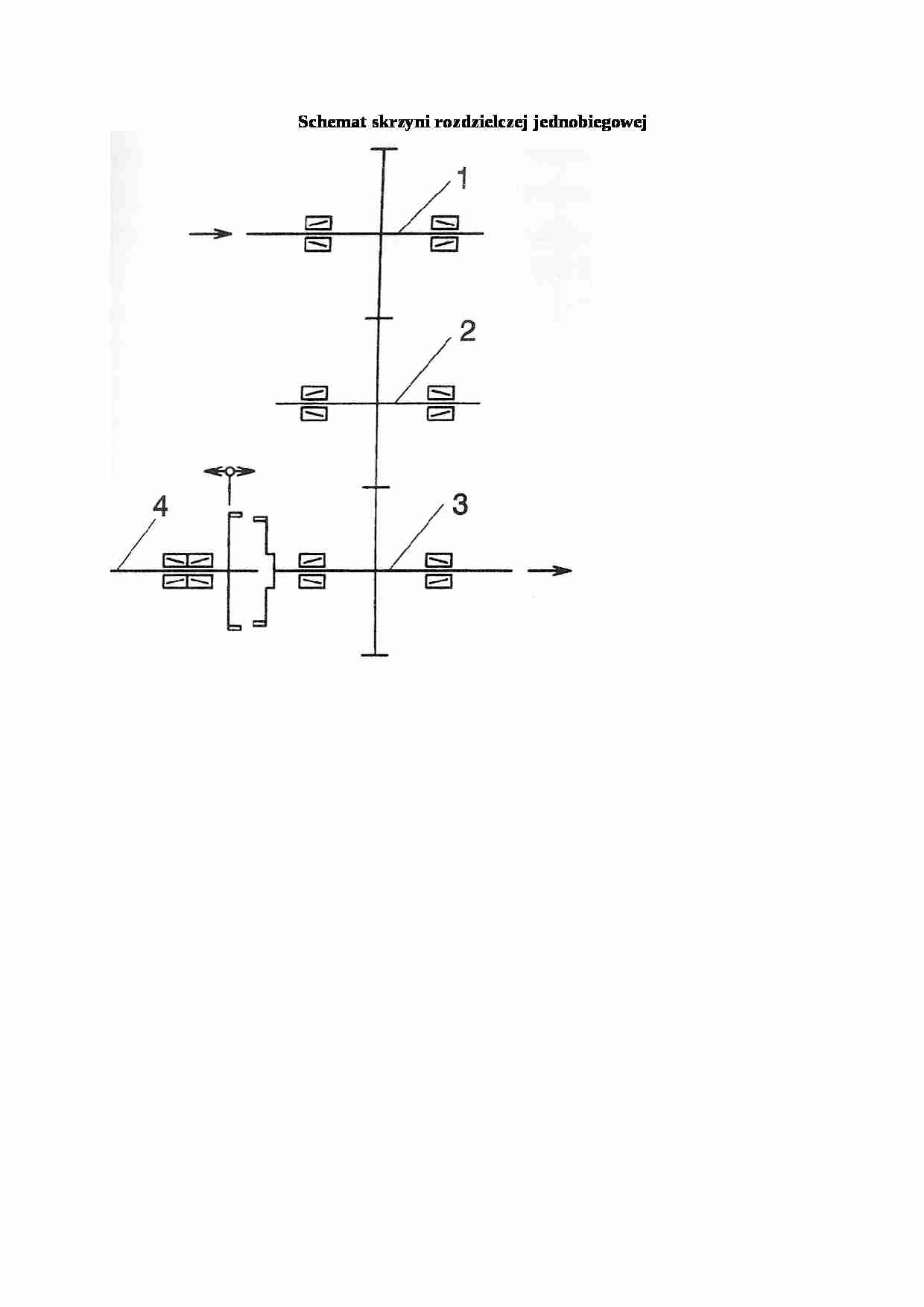 Schemat skrzyni rozdzielczej jednobiegowej - strona 1
