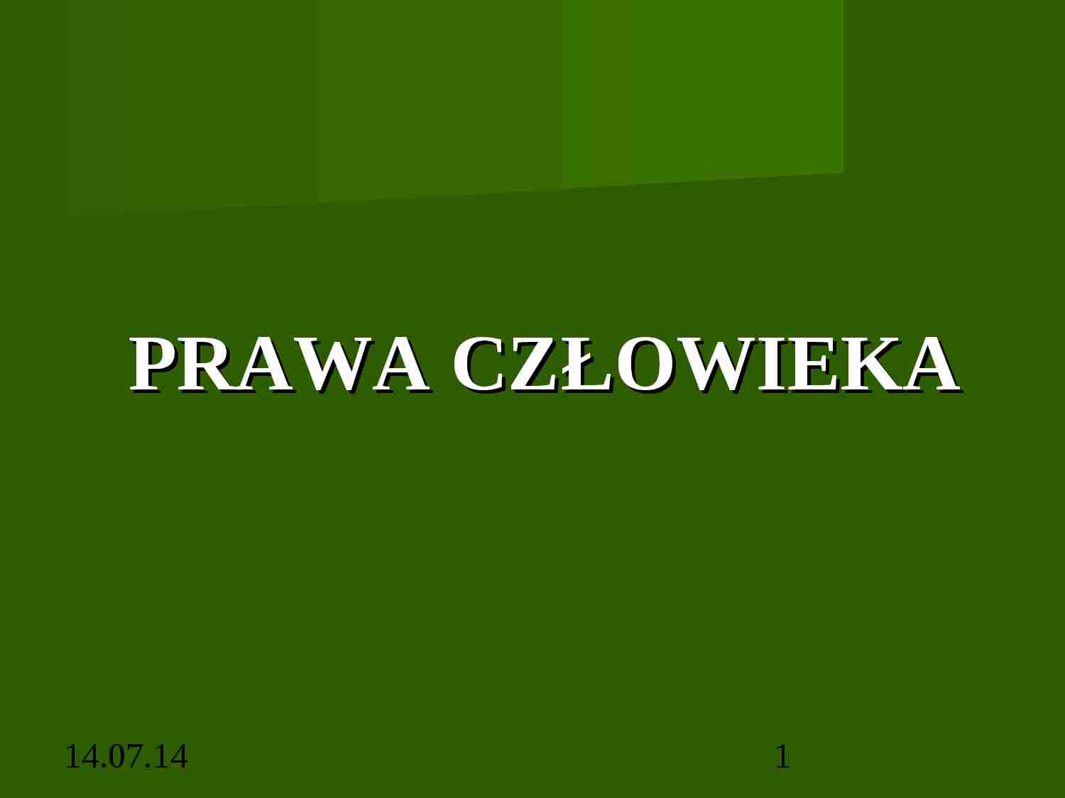 Prezentacja - prawa człowieka - strona 1