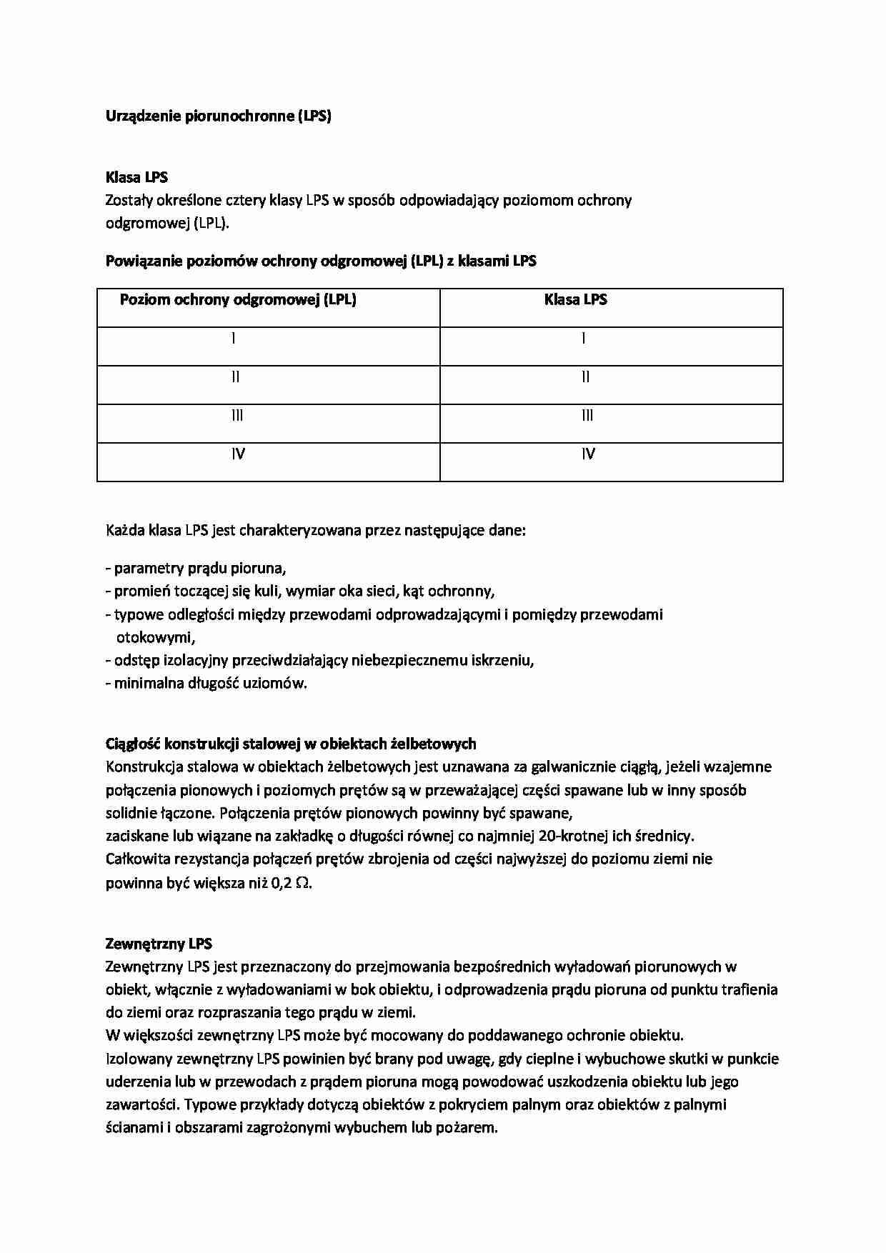 Urządzenie piorunochronne (LPS)-opracowanie - strona 1