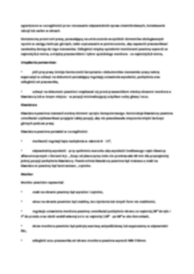 Organizacja stanowisk pracy z komputerem-opracowanie - strona 2