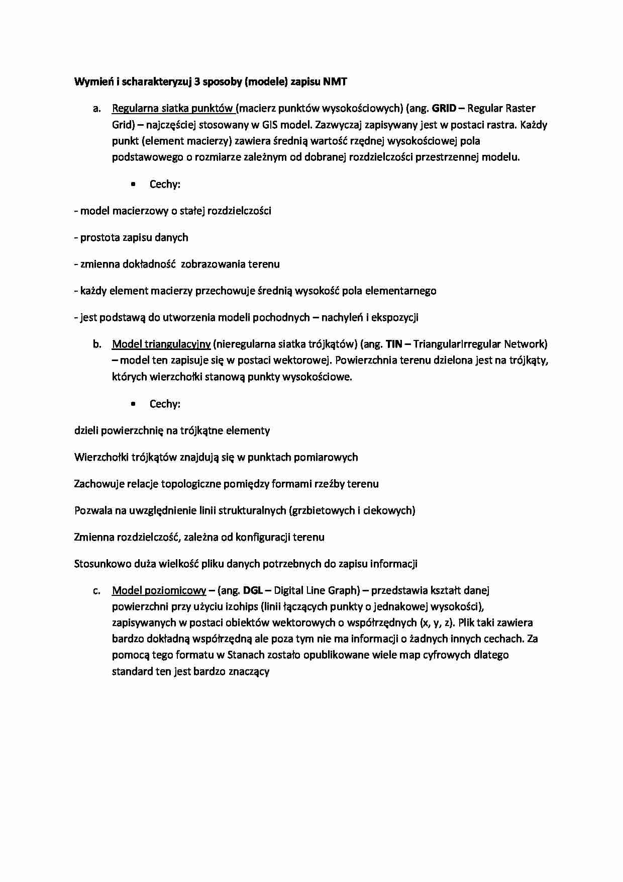 Wymień i scharakteryzuj 3 sposoby (modele) zapisu NMT-opracowanie - strona 1