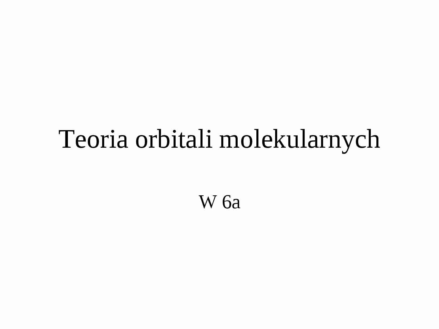 orbitale molekularne - strona 1
