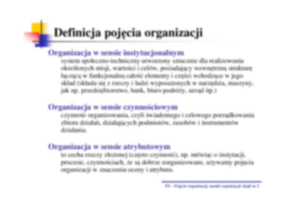 Model organizacji- definicja pojęcia - strona 2