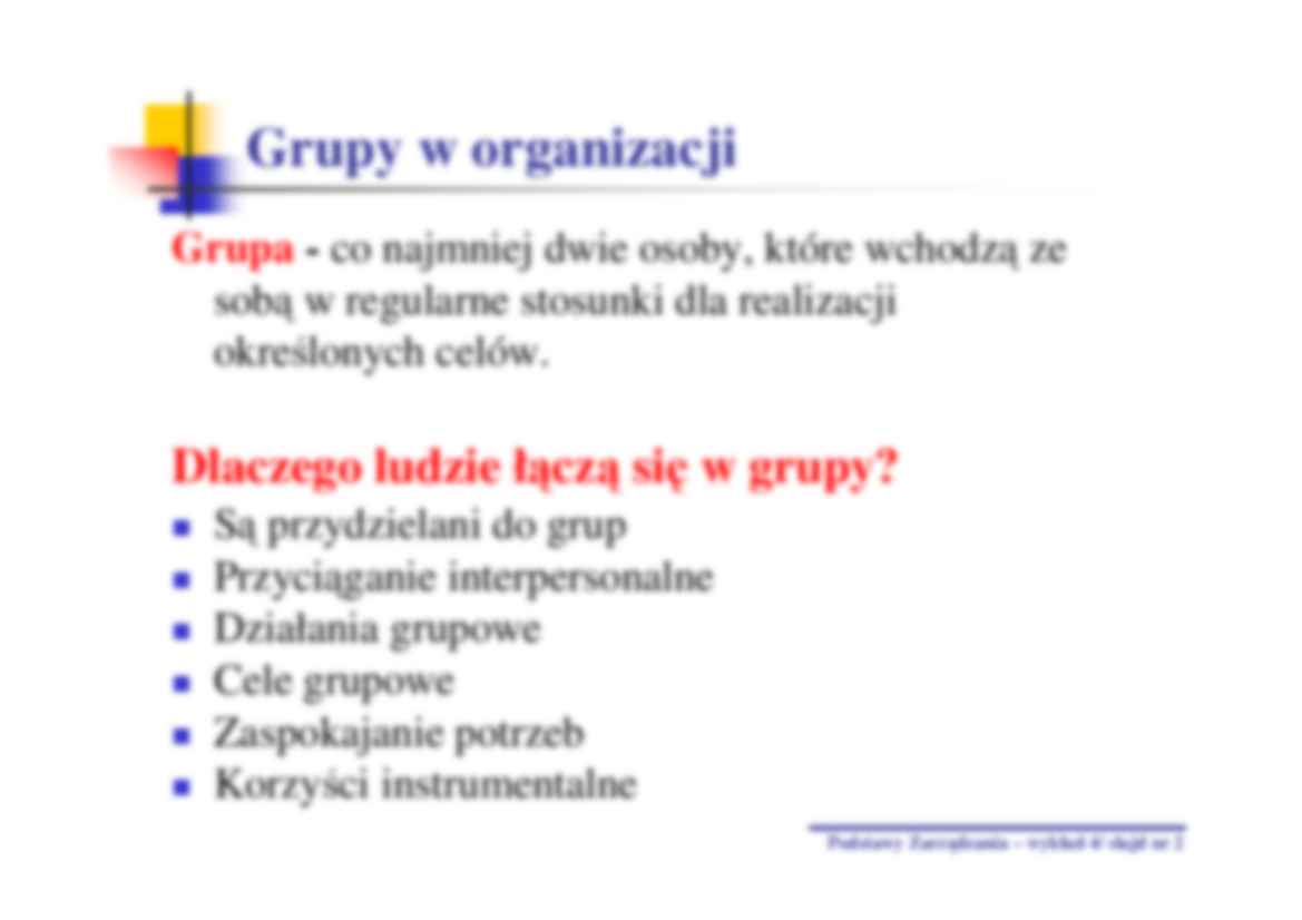 Model organizacji - podsystem społeczny, wykład - strona 2