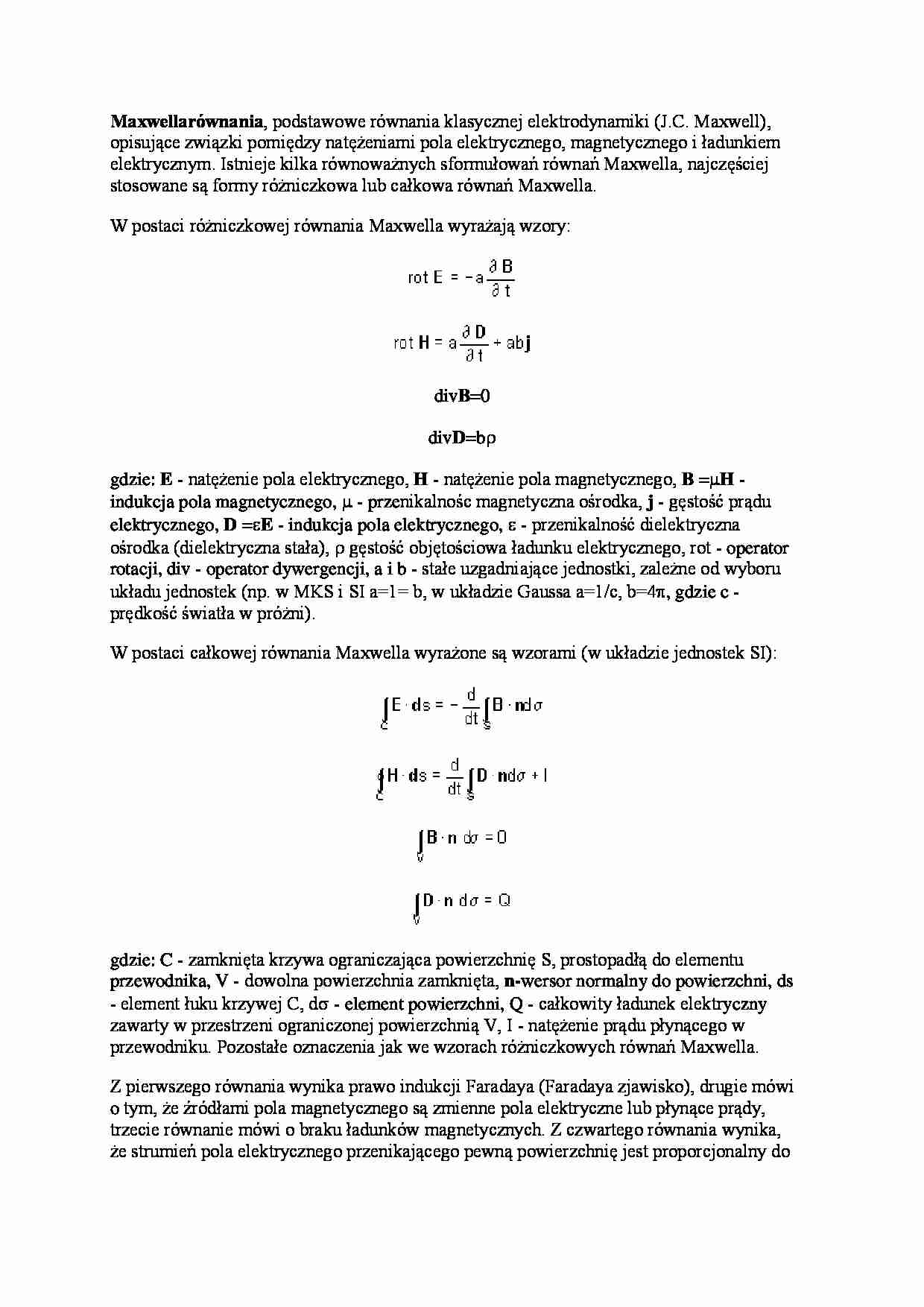 Wykład - równania Maxwella - strona 1