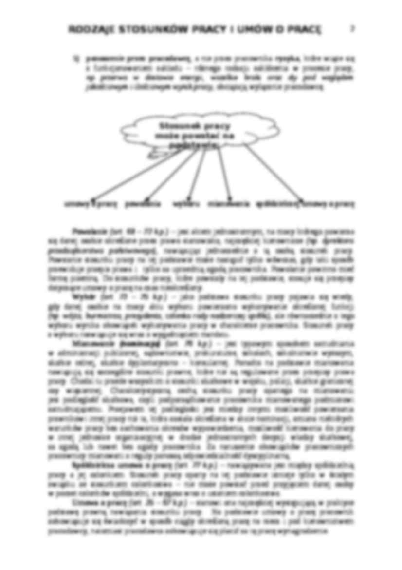 Rodzaje stosunków pracy i umów o pracę-opracowanie - strona 2