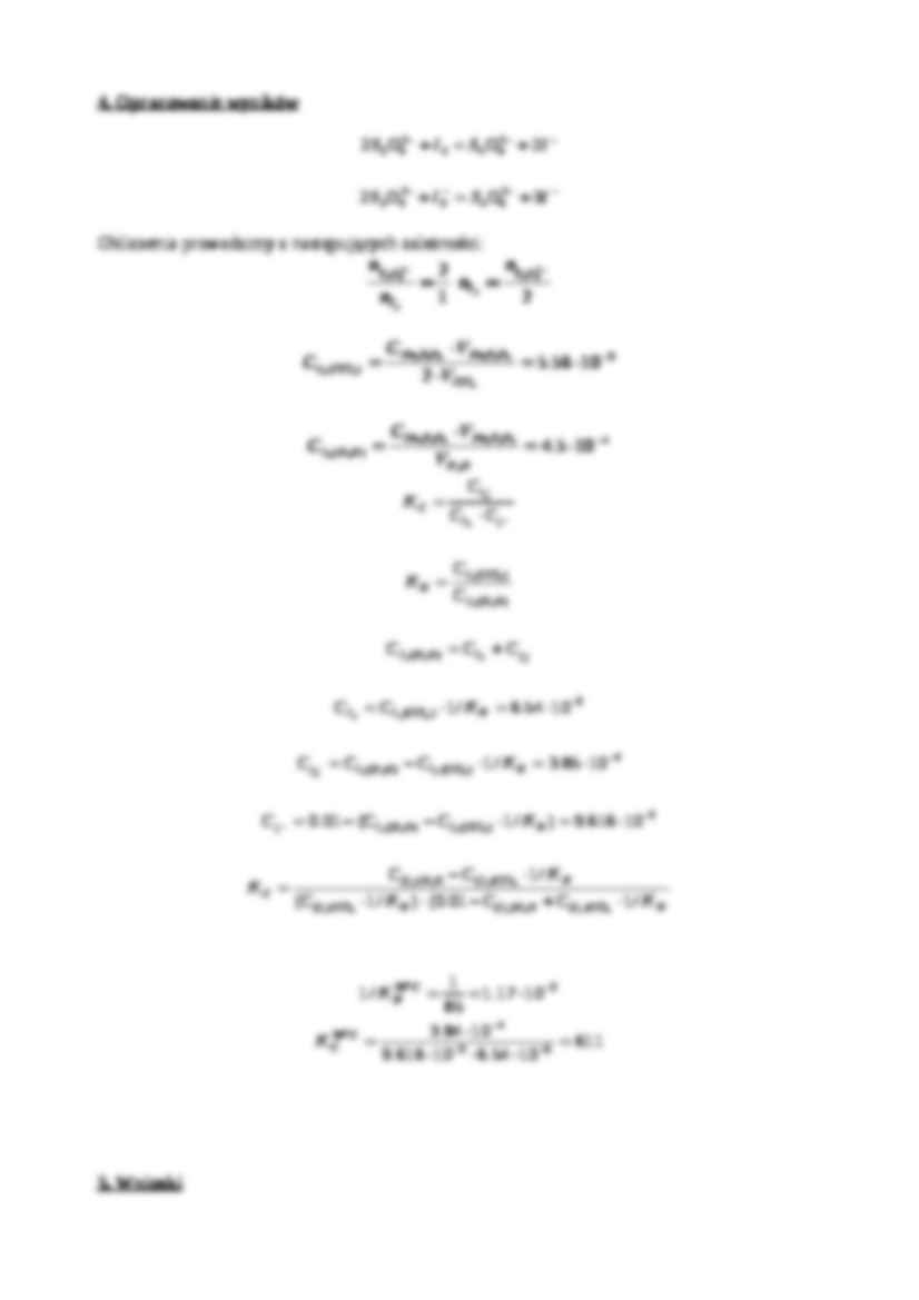 Wyznaczanie stałej równowagi metodą podziału Nernsta dla reakcji - omówienie - strona 3