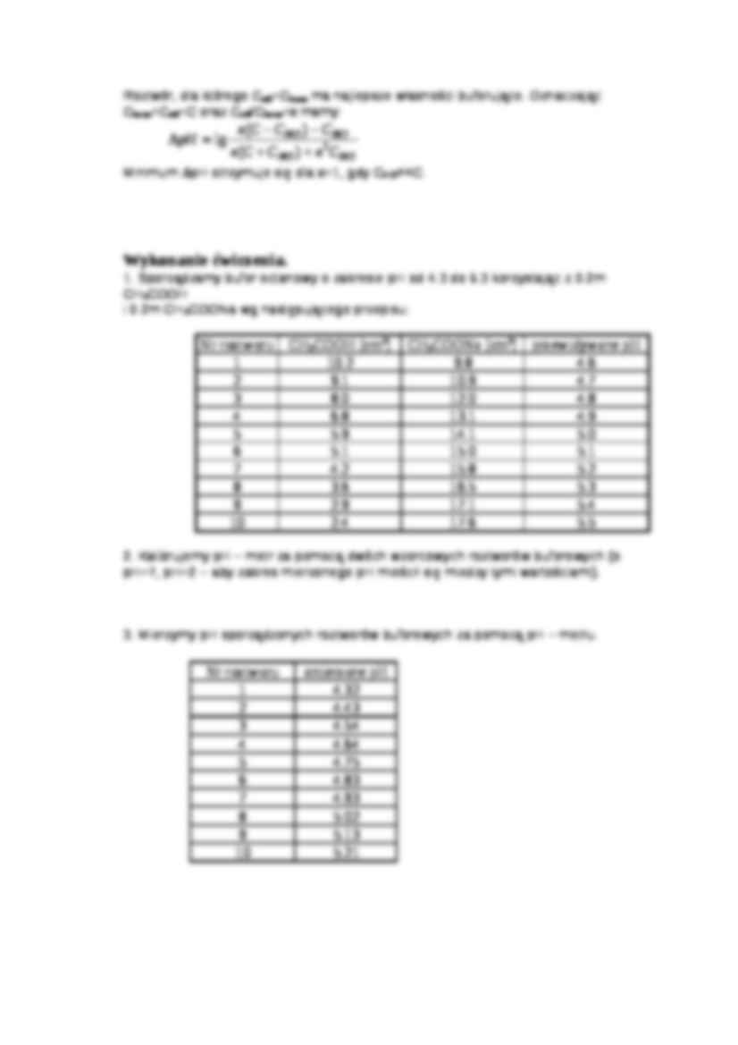 Równowagi pH w roztworach buforowych - ćwiczenia - strona 2