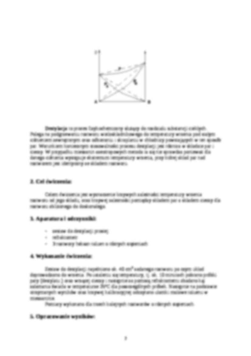 Wyznaczanie krzywych równowagowych ciecz-para  w układzie dwuskładnikowym - sprawozdanie - strona 2