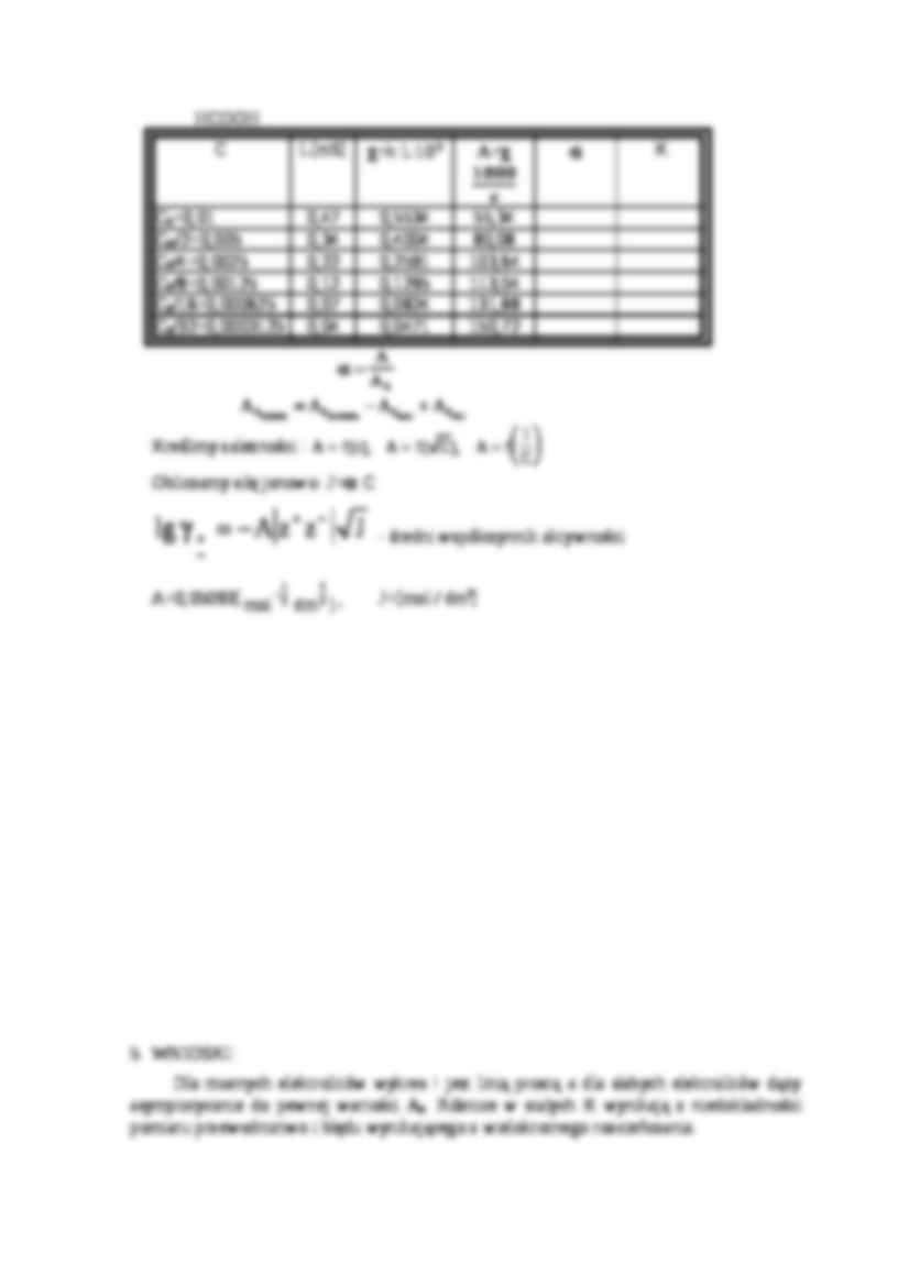 Wyznaczanie stałej i stopnia dysocjacji elektrolitów - strona 3