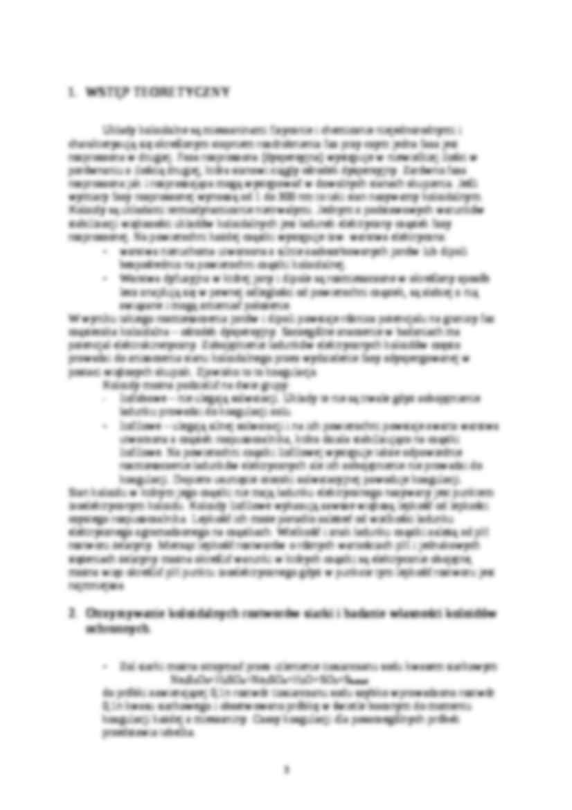 Otrzymywanie i własności koloidów - sprawozdanie zbiorcze - strona 3