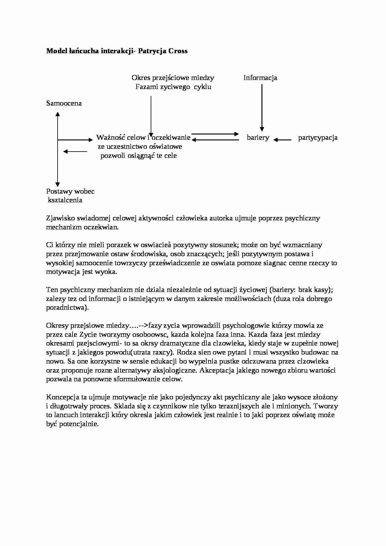 Model łańcucha interakcji - ćwiczenia - strona 1