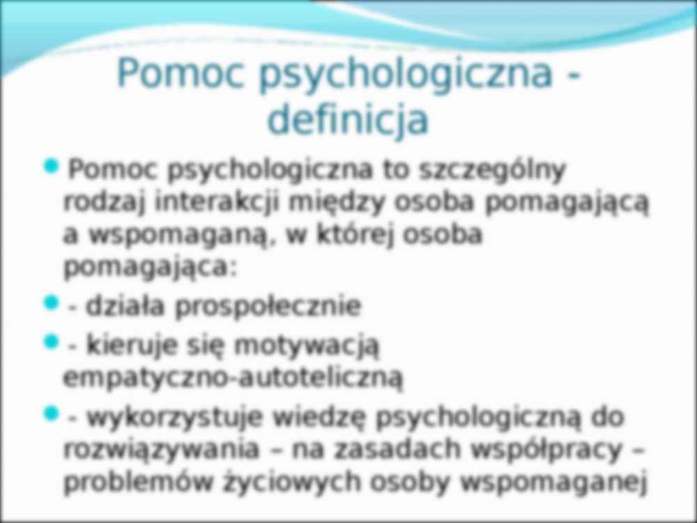 Pomoc psychologiczna - omówienie - strona 2