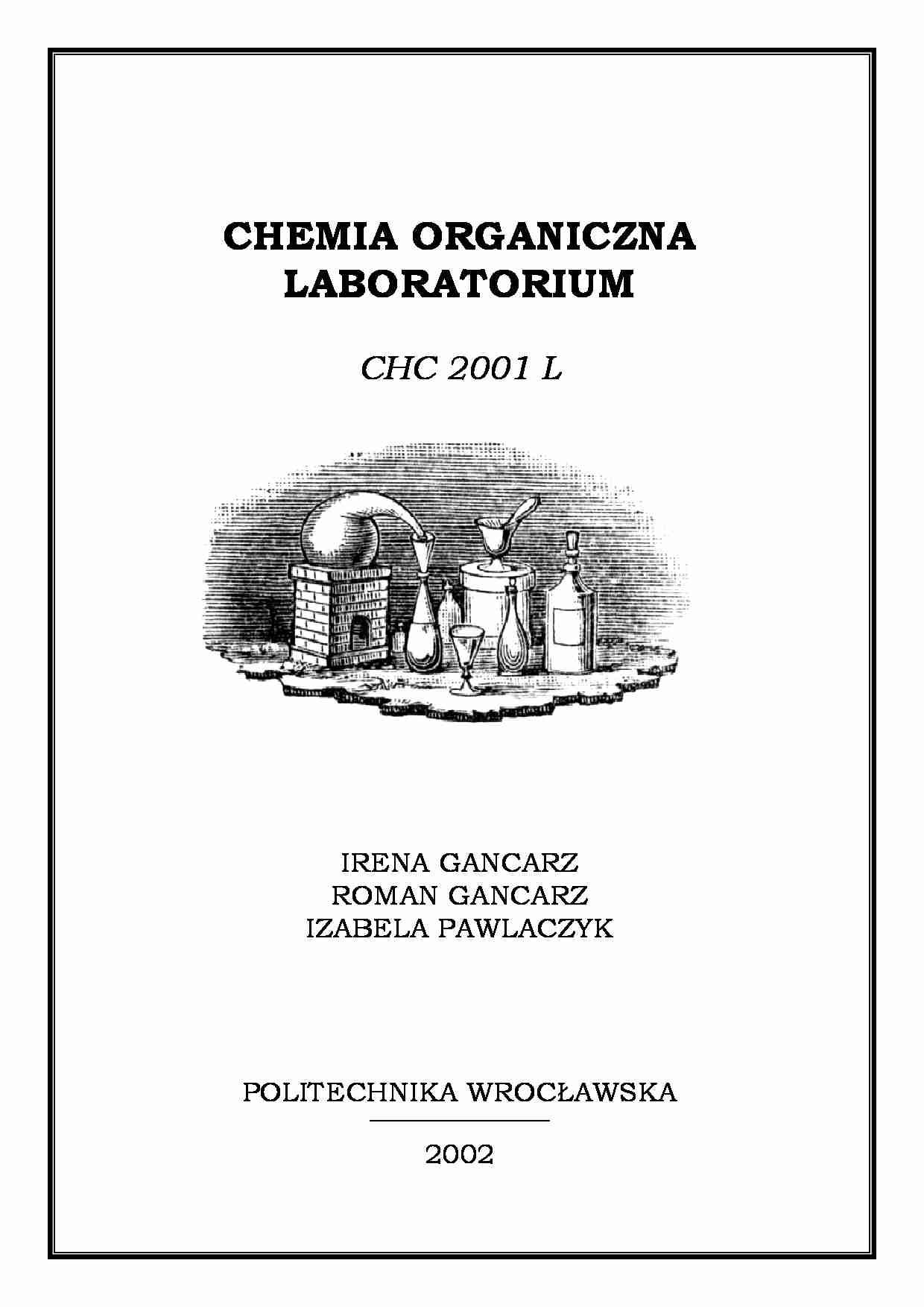 Chemia organiczna - Laboratorium | Gancarz