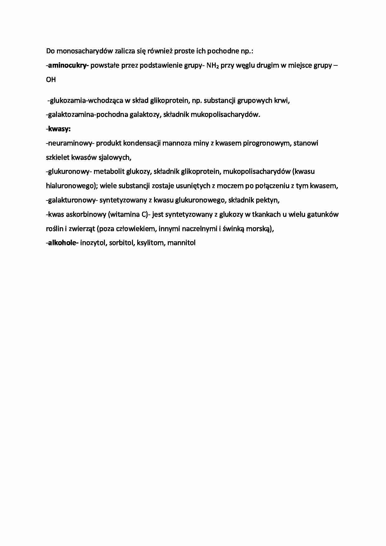 monosacharydy - omówienie - strona 1