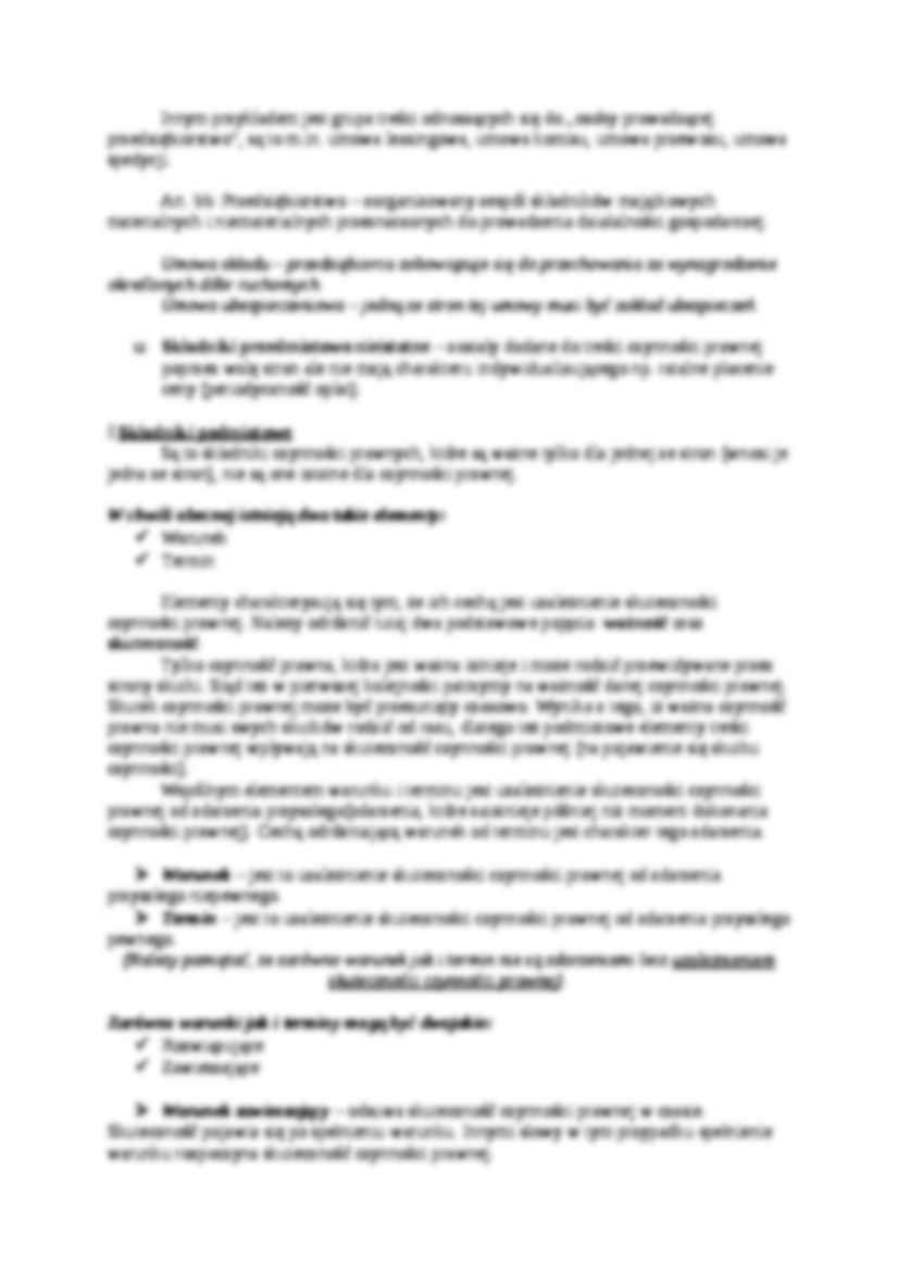Składniki czynności prawnych - strona 2