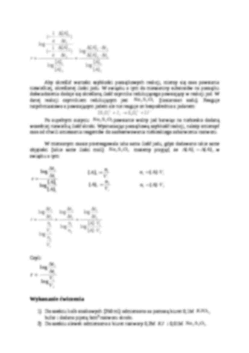 Badanie kinetyki reakcji między jonami - omówienie - strona 2