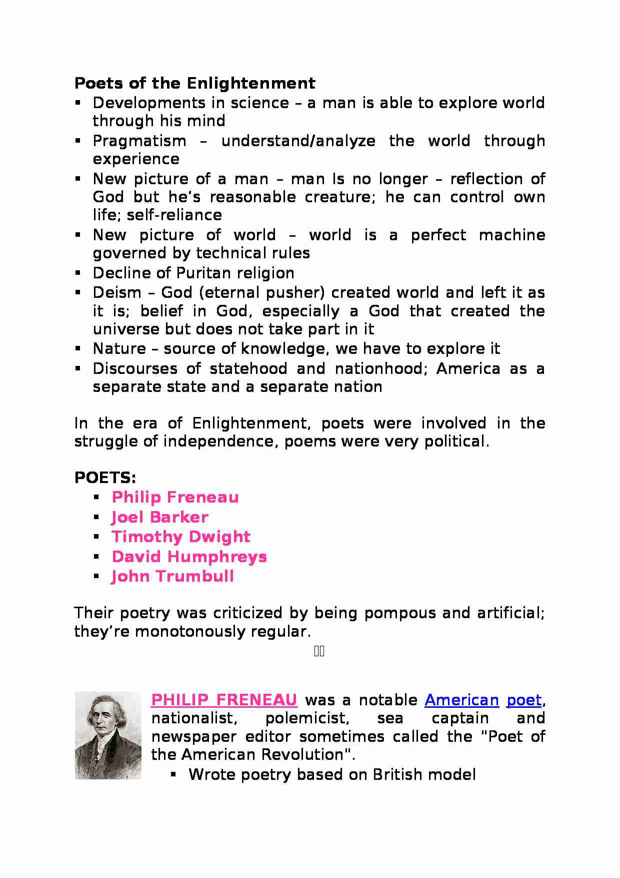 Poets of the Enlightenment-opracowanie - strona 1
