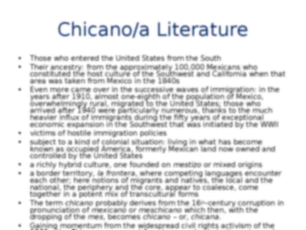 Chicano/a Literatutre - strona 2