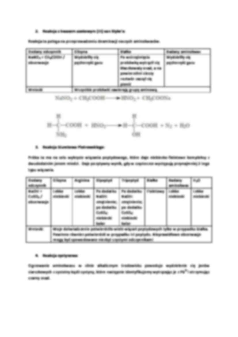 Aminokwasy - właściwości i reakcje - strona 2