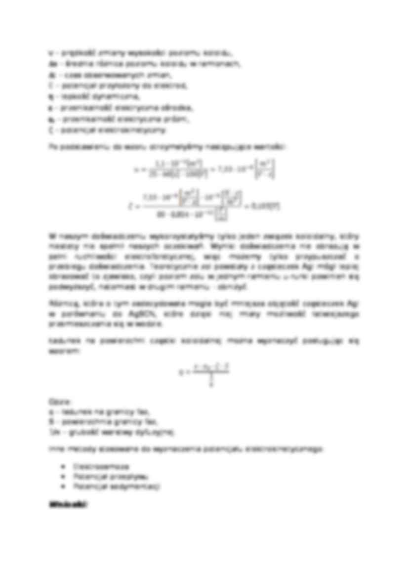 Ruchliwość elektroforetyczna koloidów-opracowanie - strona 2
