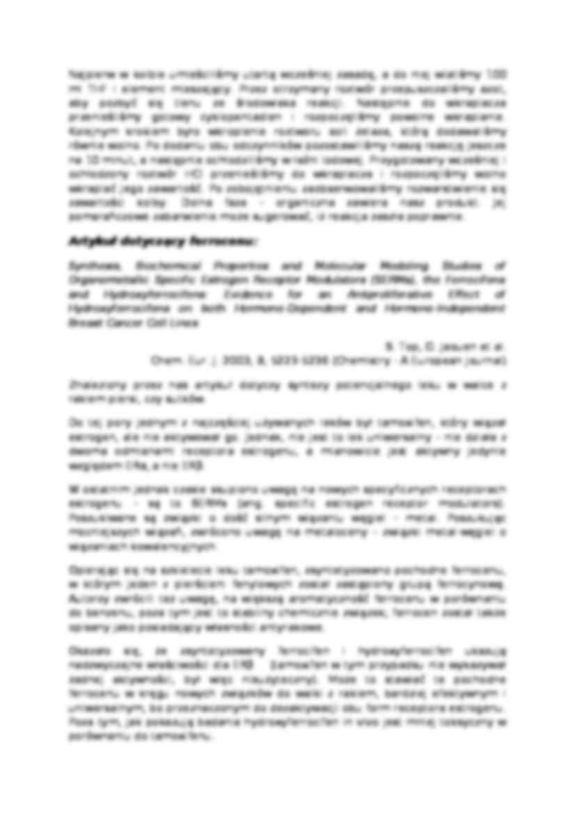 Synteza i właściwości chemiczne metalocenów-opracowanie - strona 2