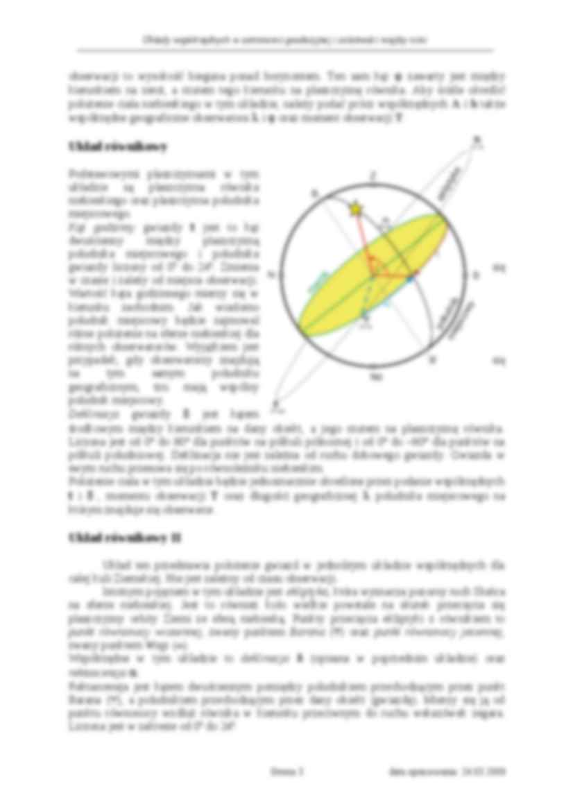 Układy współrzeędnych w astronomii geodezyjnej-opracowanie - strona 3