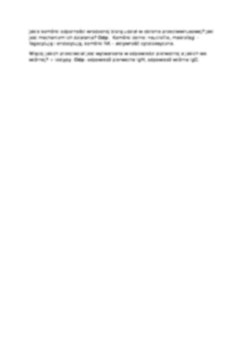 Cechy i funkcje układu immunologicznego-opracowanie - strona 2