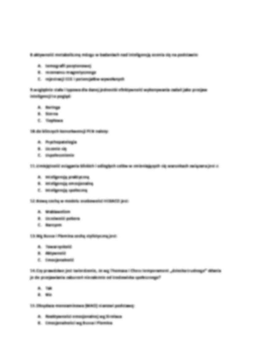Psychologia osobowości-pytania i odpowiedzi - strona 2