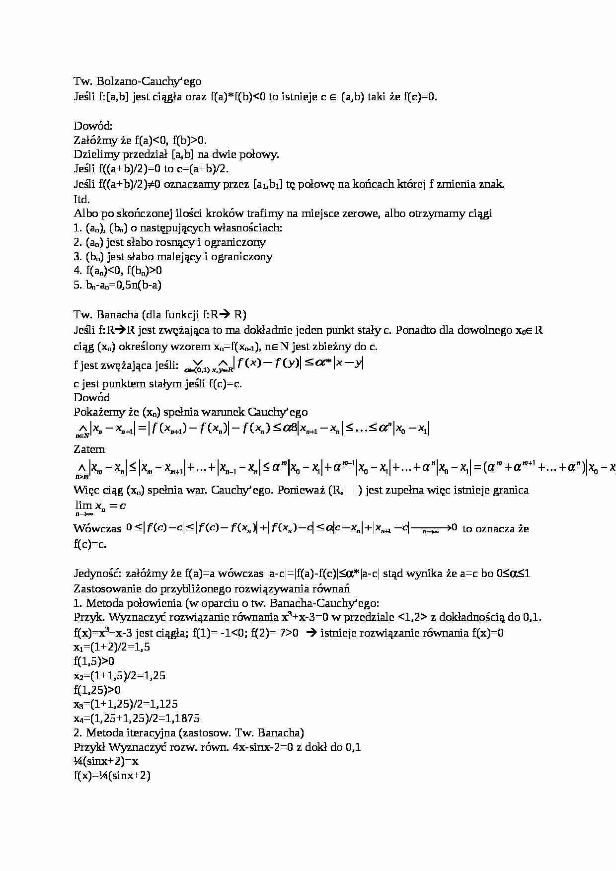 analiza i algebra - pomoc naukowa - Bolzano-Cauchy - strona 1
